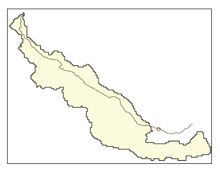 Examples where a SEPA river line runs outside of the catchment polygon Examples where a SEPA river line runs outside of the catchment polygon