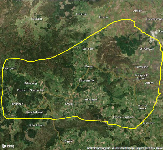 Figure C: Aerial photo of Upper Strathdon Figure C: Aerial photo of Upper Strathdon