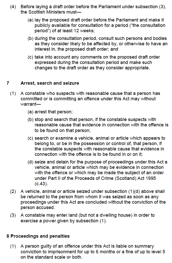 Protection of Wild Mammals (Scotland) Act 2002