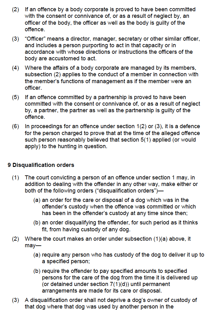 Protection of Wild Mammals (Scotland) Act 2002