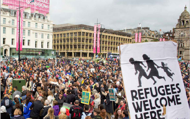 Syria Vigil in George Square, Glasgow, September 2015