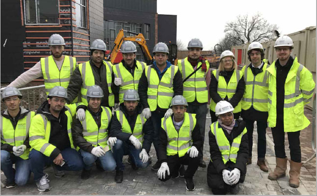 Refugees, including some who were employed in construction in Syria