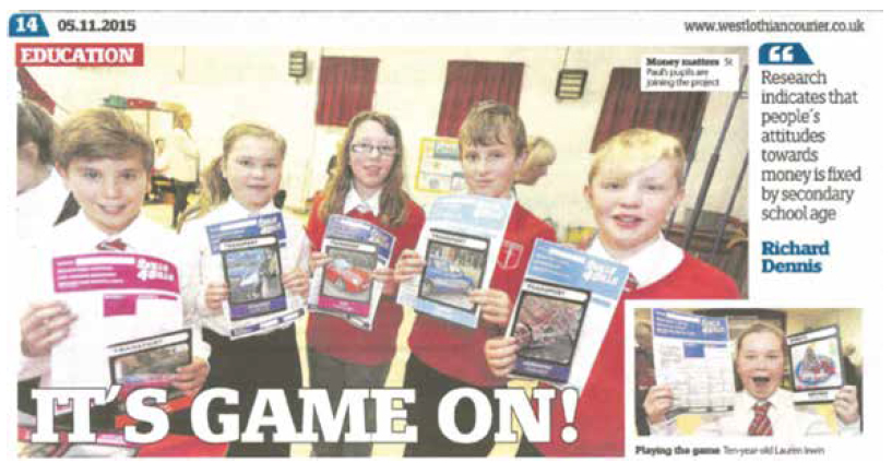 primary school pupils taking part in the Skills4bills project primary school pupils taking part in the Skills4bills project