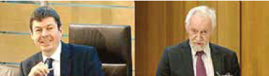 Rt Hon Ken Macintosh MSP, Presiding Officer and Assembly Chair, Tom Berney, Chair SOPA Rt Hon Ken Macintosh MSP, Presiding Officer and Assembly Chair, Tom Berney, Chair SOPA