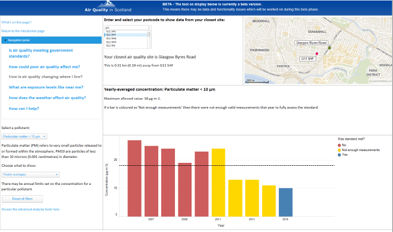 Figure 3: Air Quality in Scotland – air quality data analysis and visualisation tools. Figure 3: Air Quality in Scotland – air quality data analysis and visualisation tools.