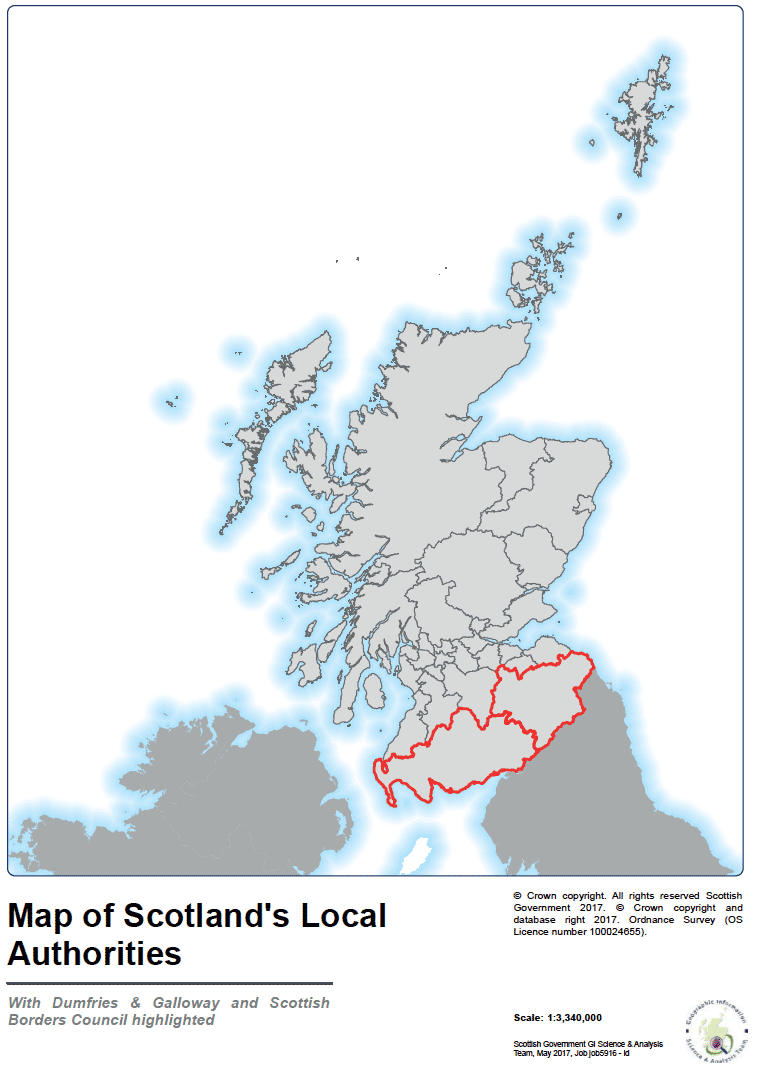 Map of Scotland's Local Authorities Map of Scotland's Local Authorities