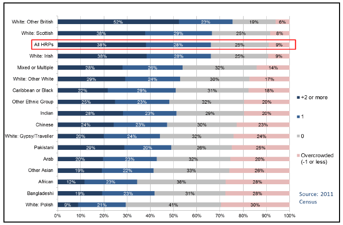 Figure 6. Occupancy Rating by Ethnic Group, Scotland