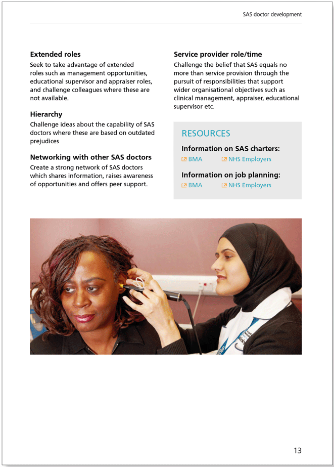 SAS Doctor Development: Summary of resources and further work - February 2017 SAS Doctor Development: Summary of resources and further work - February 2017