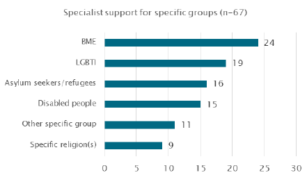 Table 9: Services available for those with protected characteristics Table 9: Services available for those with protected characteristics