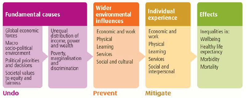 Figure 12. What causes inequalities in health? NHS Health Scotland’s Model