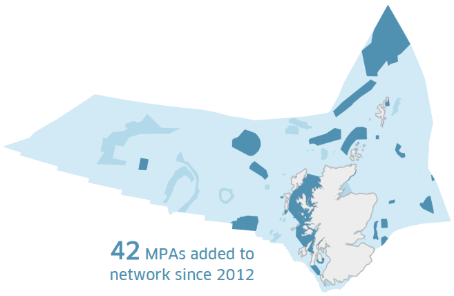42 MPAs added to the network between 2013 and 2018 42 MPAs added to the network between 2013 and 2018