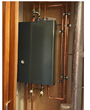 Heat interface unit within the homes.