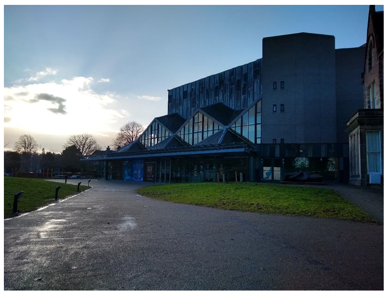 The Highland Council building with glass windows
