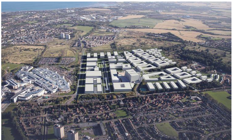 Aerial view of the Edinburgh BioQuarter site 

