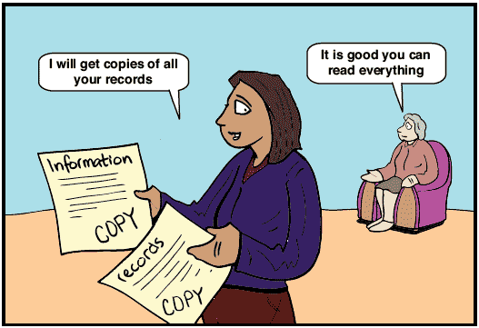 Cartoon illustration to support information