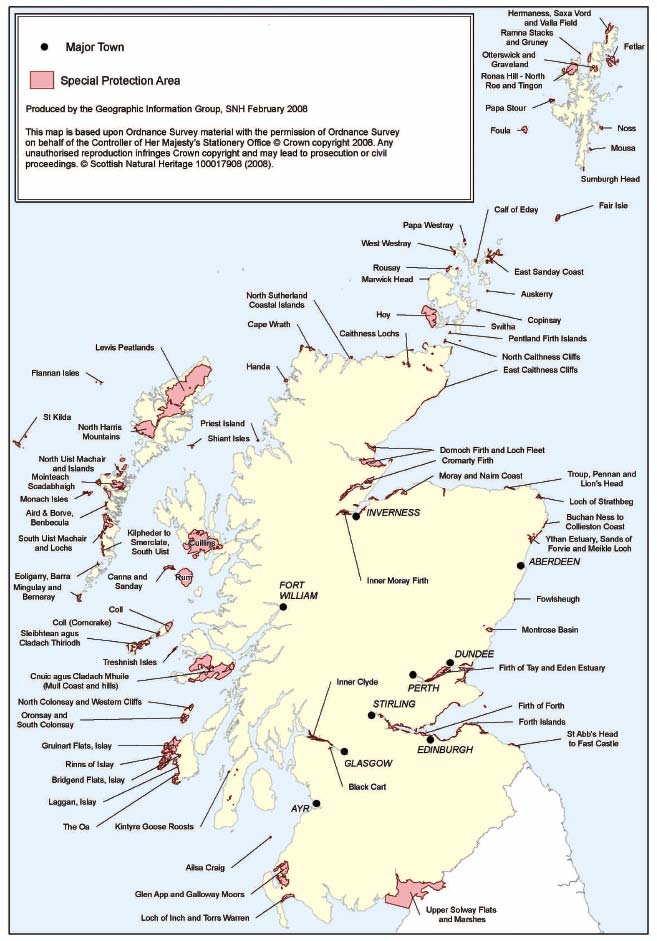 Figure 4.2 Coastal Special Protection Areas in Scotland
