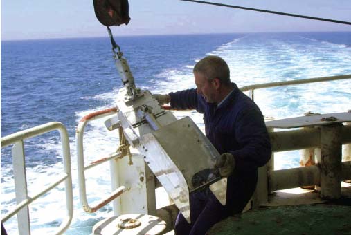 Figure 4.4 Continuous Plankton Recorder being deployed