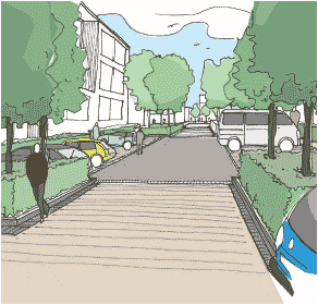 Wauchope Square streetscape sketches