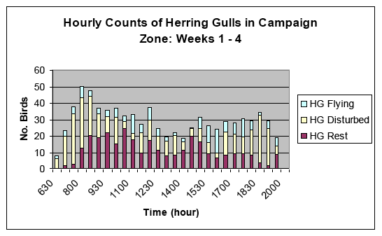 Daily Counts of Each Gull Species Within Each Sample of the Campaign and Control Zones.