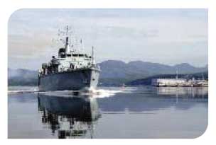 HMS Brocklesby sails from HMNB Clyde