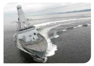 HMS Dauntless on sea trials