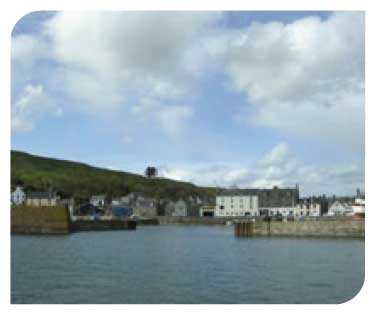 The harbour at Stonehaven, the base for the weekly sampling at a site 3 km offshore