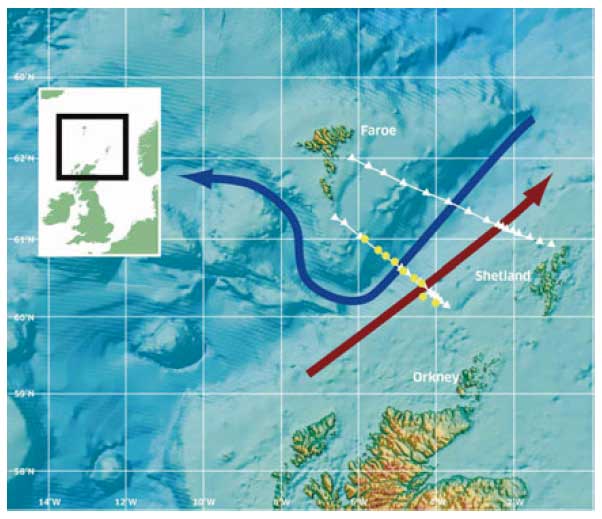 Monitoring in the Faroe Shetland Channel map