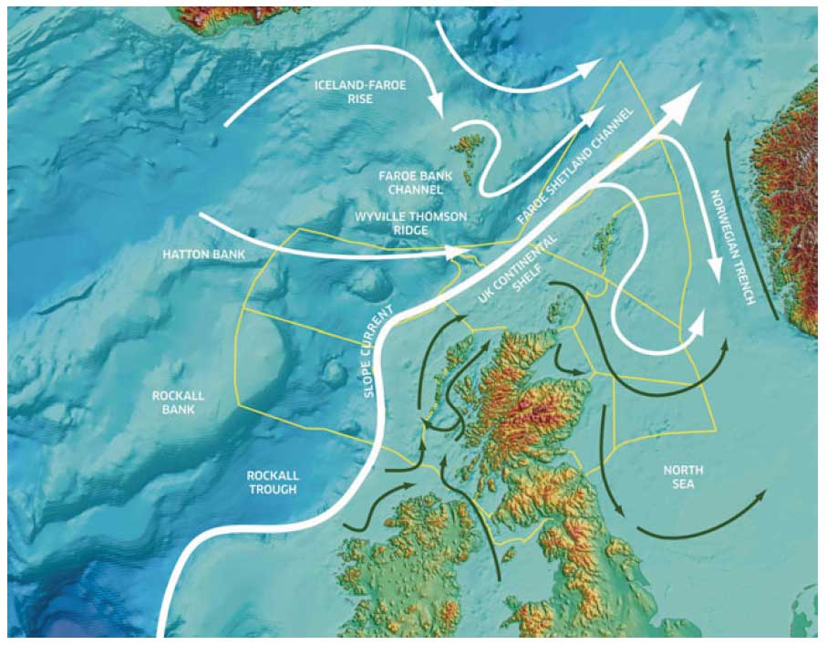 Circulation around Scotland map
