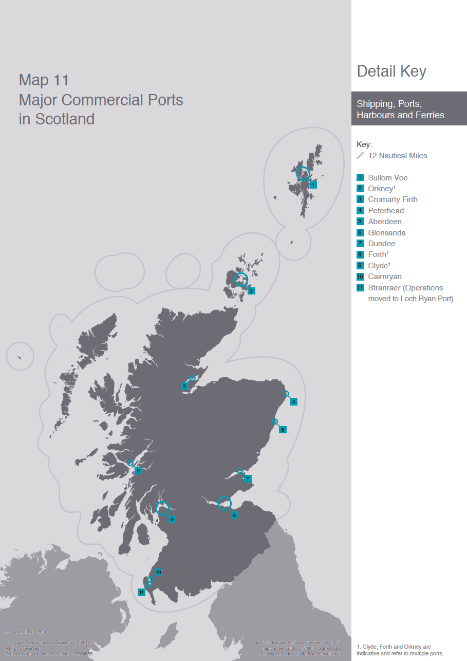 Map 11 Major Commercial Ports in Scotland