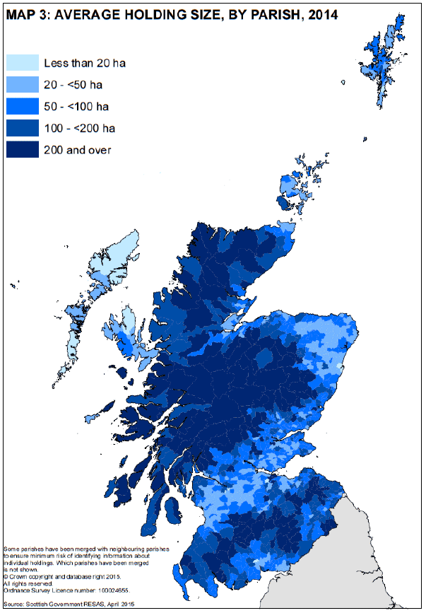 Map 3: Average Holding Size, by Parish