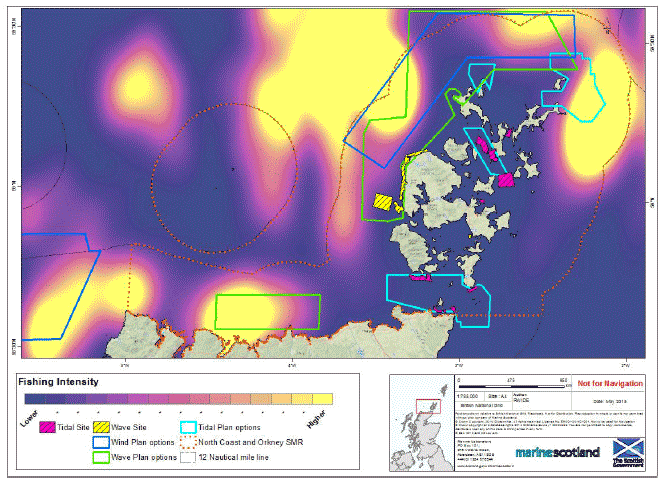 Fishing intensity (VMS) for the herring fishery around the PFOW area