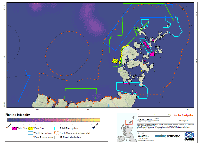 Figure 32: Fishing intensity (VMS) for the mackerel fishery around the PFOW area