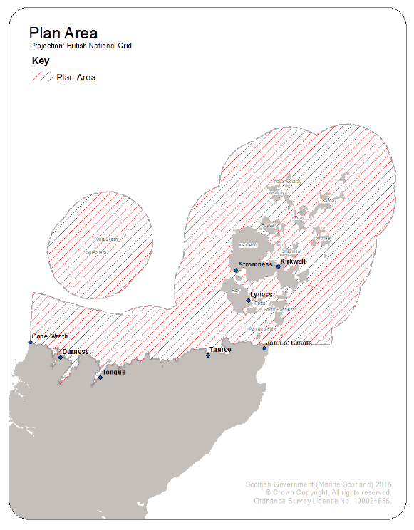 Figure 2 Pentland Firth and Orkney Waters Marine Spatial Plan - proposed area based on Scottish Marine Region