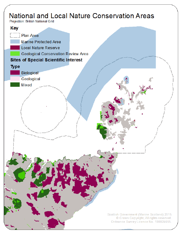 Figure 19 National Nature Conservation Areas in the PFOW area
