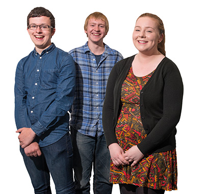 Ryan McDonagh, Finlay Taylor, Shannon Goundry, Young Scot (From left to right)