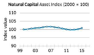 Nature Capital Asset Index(2000 = 100)