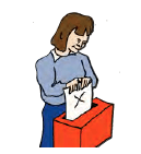 a person voting