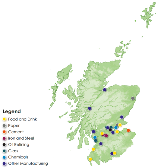 Map: What are, and where are, Scotland's energy intensive industries?