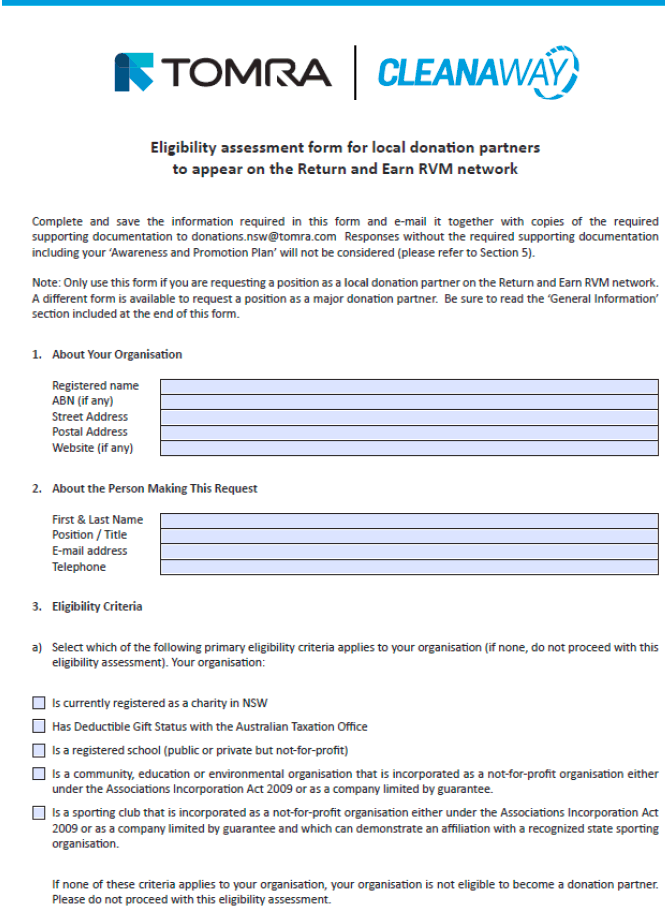 Example 4: Charity Registration Form - part 1