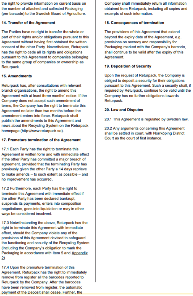 Example 2: General Terms Document - part 4