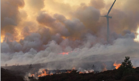 Image 4.8. Wildfire near Aberlour, Moray (© Scottish Fire and Rescue Service)
