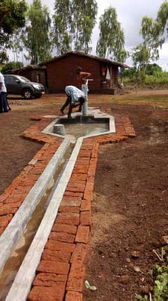 Borehole at Mgwalangwa early childhood development centre, Malawi, part of the WaterAid project.
