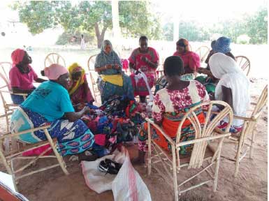 Representatives from local women’s groups receiving training in marketing and branding as well as how to enhance the quality of their handmade, locally sourced product in Kenya, under the Global Concerns Trust Small Grant.