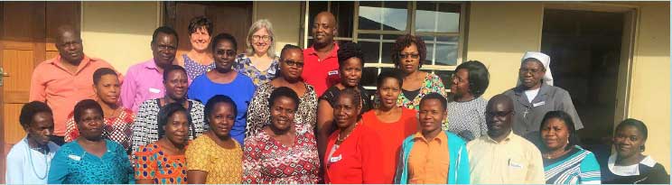 Staff at Nkhoma Mission Hospital, with DHOs and Edinburgh University partners in the cervical screening programme.