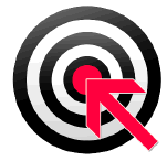 A target with an arrow pointing to the middle