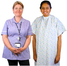 A female doctor and a female patient