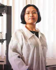 Photo of Yuting, PhD researcher in biotechnology, retinal scanning , Pictured in university of Dundee, Born in China