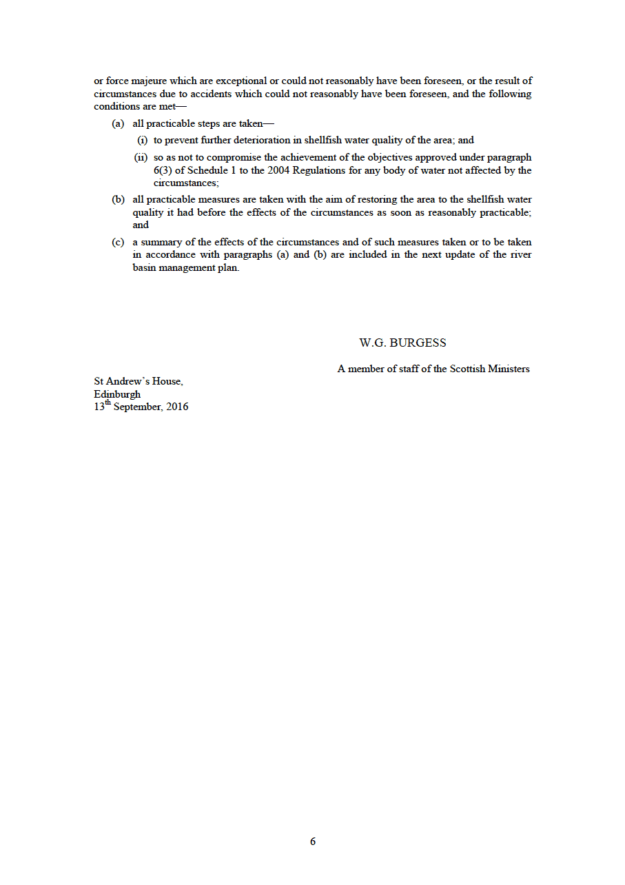 Environmental Protection: The Water Environment (Shellfish Water Protected Areas: Objectives and Classification etc.) (Solway Tweed) Directions 2016 - page 6