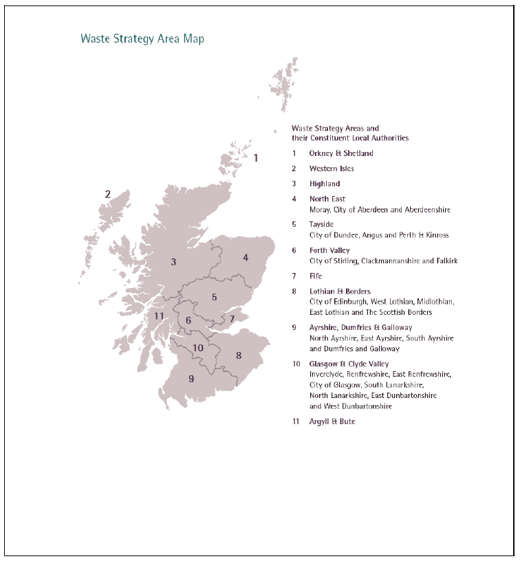 Figure C-1 Scotland's Waste Strategy Areas