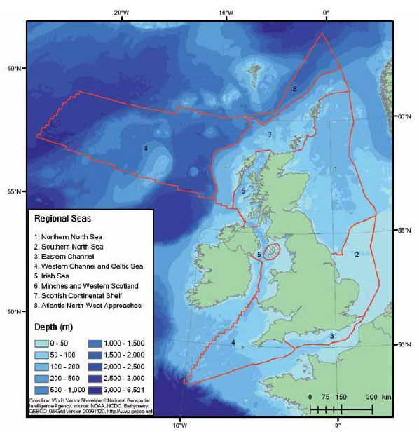 Figure 4‑3 Charting Progress 2 Regional Sea boundaries